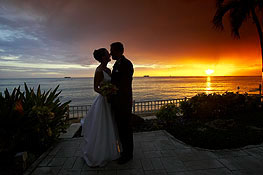 Hawaii sunset weddings.